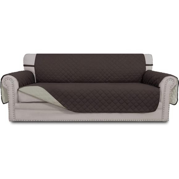 Reversible Couch Cover for 3 Cushion Sofa Cover Dogs Water Resistant Protector - Picture 1 of 6